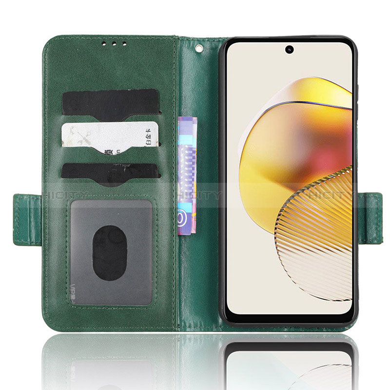 Handytasche Stand Schutzhülle Flip Leder Hülle C02X für Motorola Moto G53j 5G groß