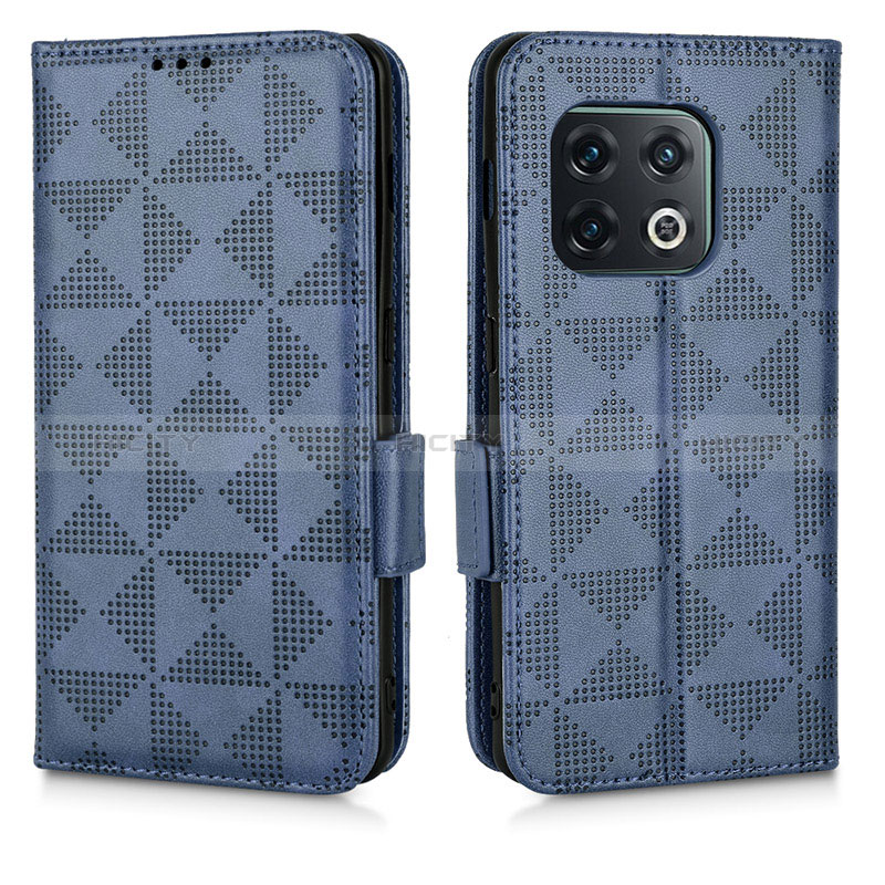 Handytasche Stand Schutzhülle Flip Leder Hülle C02X für OnePlus 10 Pro 5G Blau