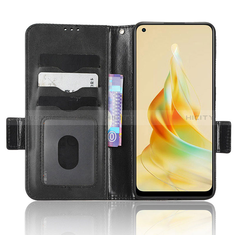 Handytasche Stand Schutzhülle Flip Leder Hülle C02X für Oppo Reno8 T 4G groß