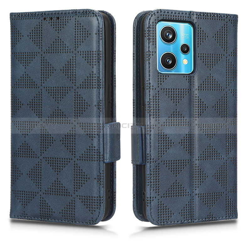 Handytasche Stand Schutzhülle Flip Leder Hülle C02X für Realme 9 Pro+ Plus 5G Blau Plus