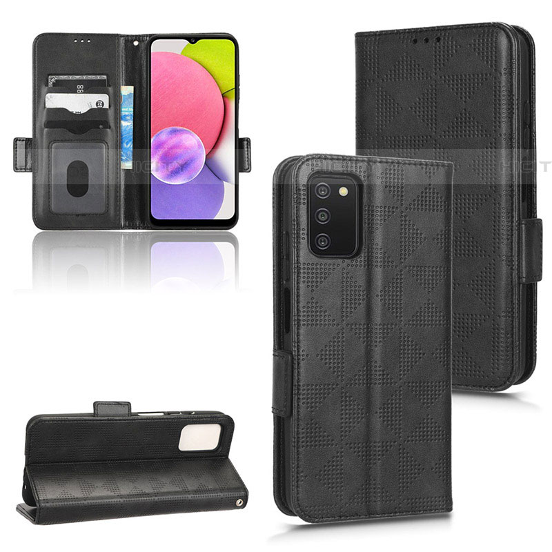 Handytasche Stand Schutzhülle Flip Leder Hülle C02X für Samsung Galaxy A03s groß