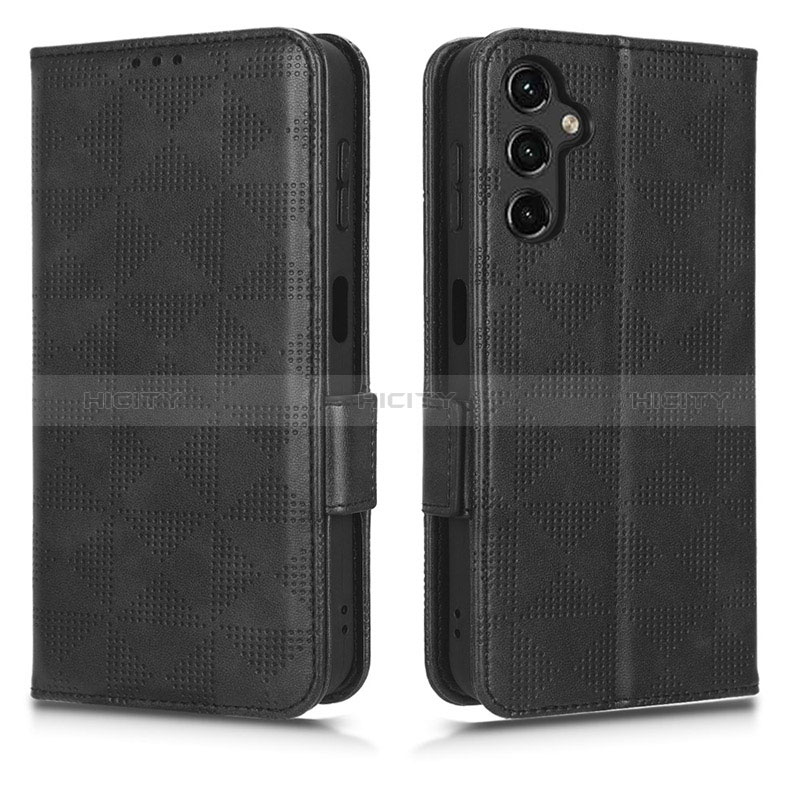 Handytasche Stand Schutzhülle Flip Leder Hülle C02X für Samsung Galaxy A14 4G Schwarz