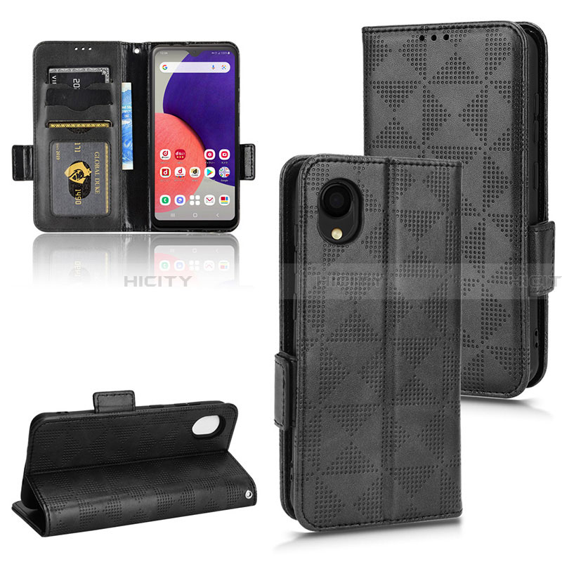 Handytasche Stand Schutzhülle Flip Leder Hülle C02X für Samsung Galaxy A22 5G SC-56B groß