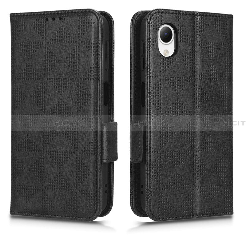 Handytasche Stand Schutzhülle Flip Leder Hülle C02X für Samsung Galaxy A23 5G SC-56C Schwarz