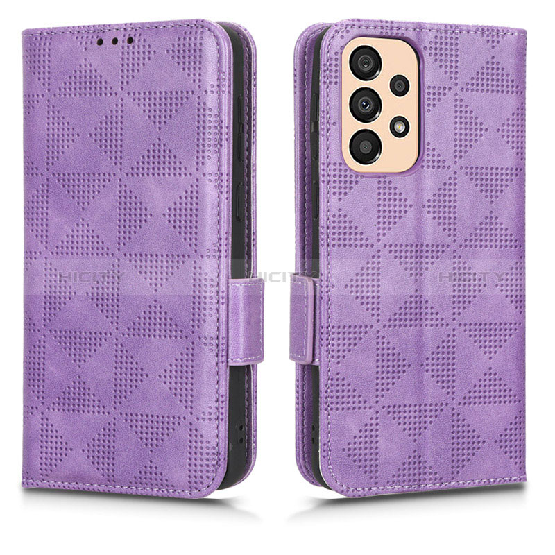 Handytasche Stand Schutzhülle Flip Leder Hülle C02X für Samsung Galaxy A23 5G Violett