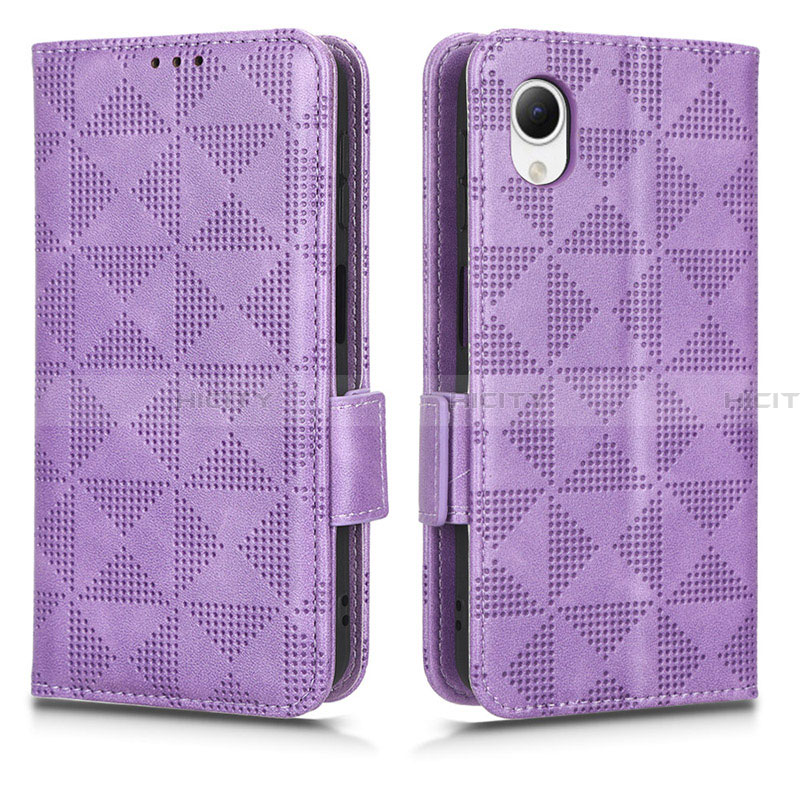 Handytasche Stand Schutzhülle Flip Leder Hülle C02X für Samsung Galaxy A23s Violett Plus