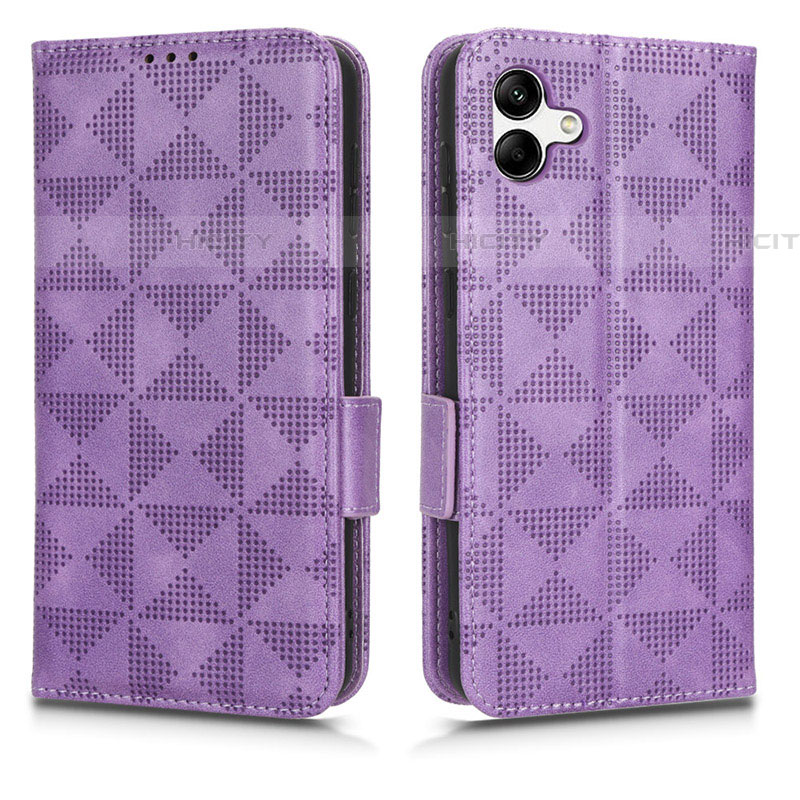 Handytasche Stand Schutzhülle Flip Leder Hülle C02X für Samsung Galaxy F04 Violett