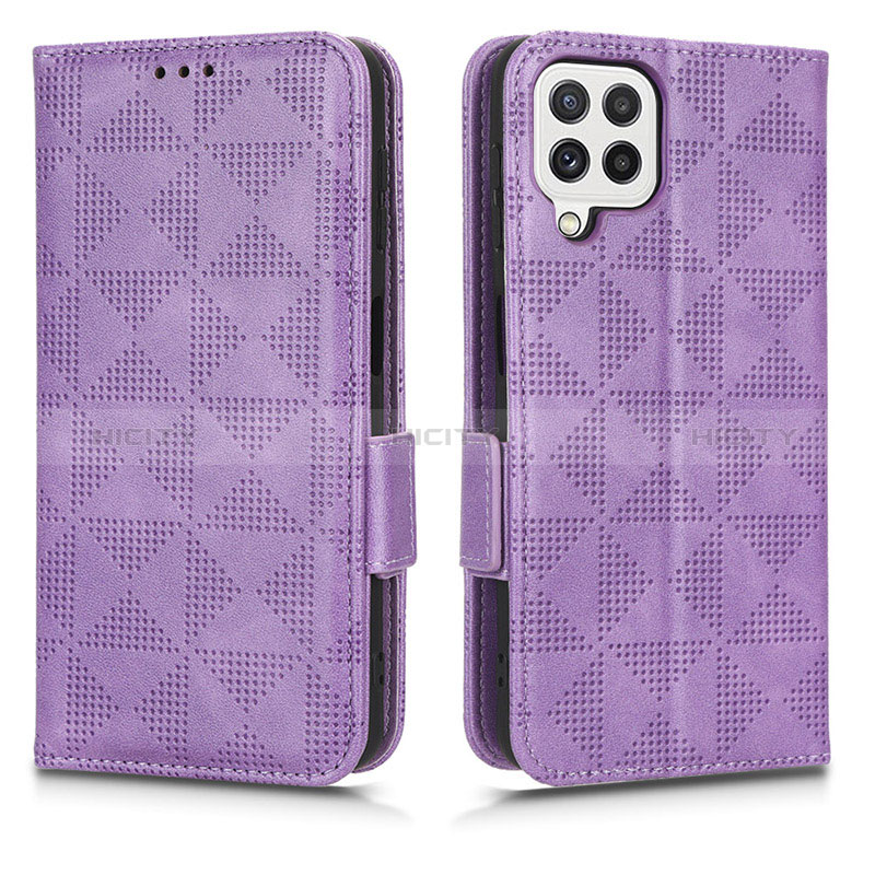 Handytasche Stand Schutzhülle Flip Leder Hülle C02X für Samsung Galaxy M12 Violett