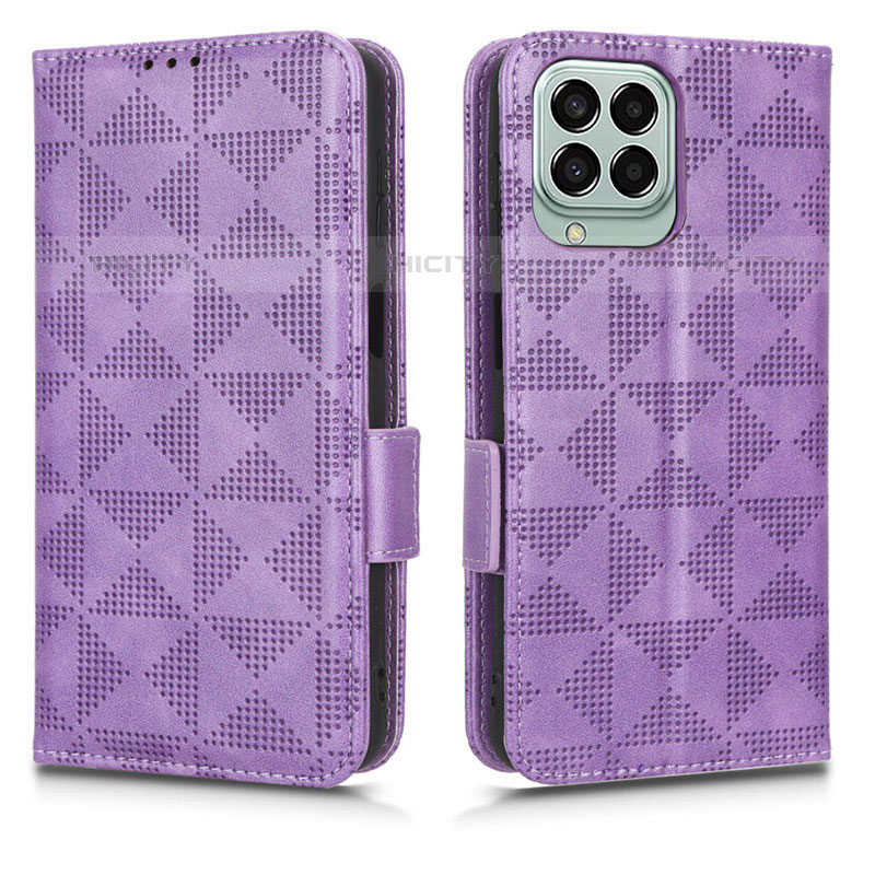 Handytasche Stand Schutzhülle Flip Leder Hülle C02X für Samsung Galaxy M33 5G Violett