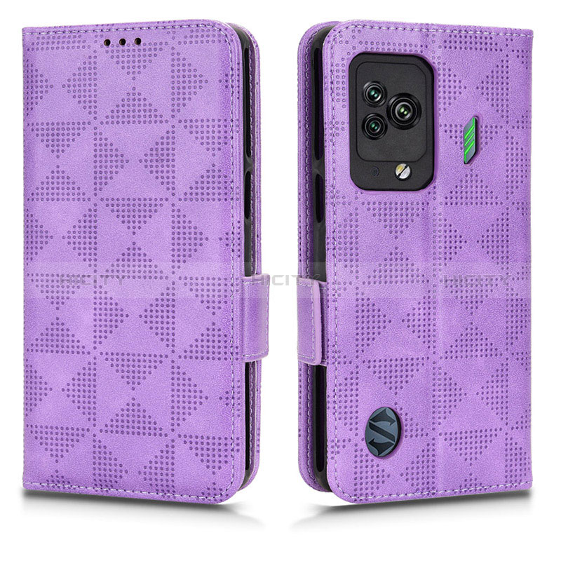 Handytasche Stand Schutzhülle Flip Leder Hülle C02X für Xiaomi Black Shark 5 5G Violett Plus