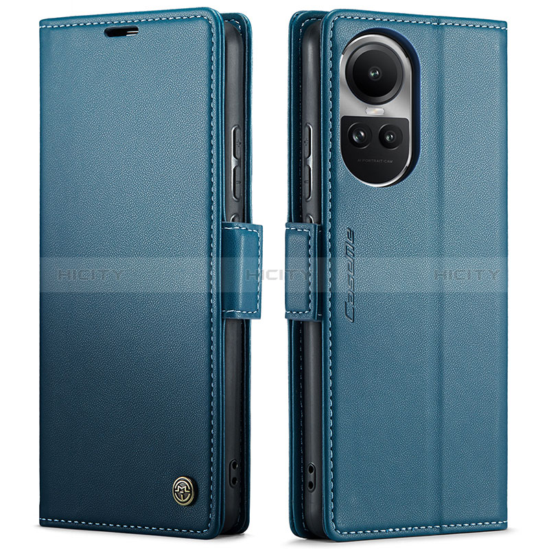 Handytasche Stand Schutzhülle Flip Leder Hülle C03S für Oppo Reno10 Pro 5G Blau