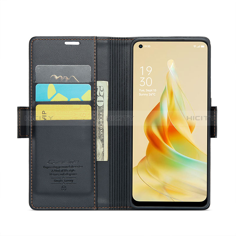 Handytasche Stand Schutzhülle Flip Leder Hülle C03S für Oppo Reno8 T 4G groß