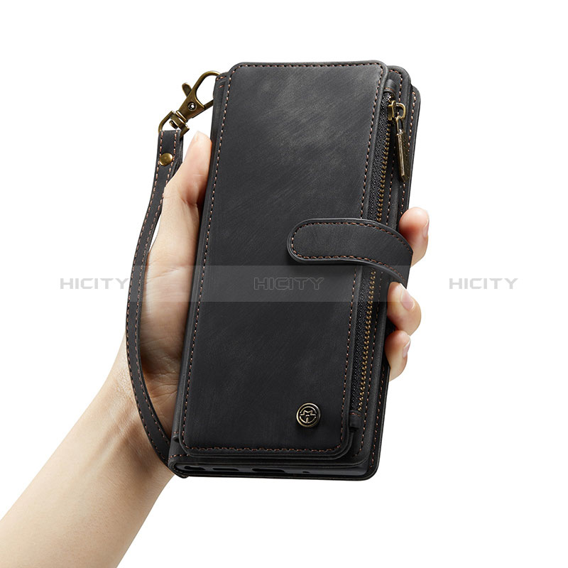 Handytasche Stand Schutzhülle Flip Leder Hülle C03S für Samsung Galaxy A12 groß