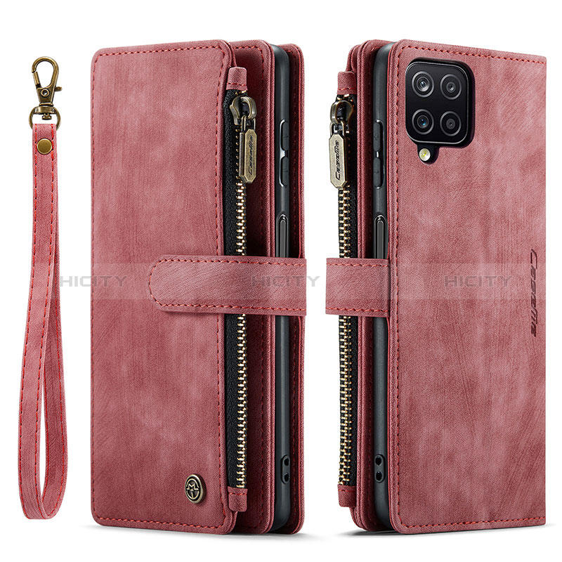 Handytasche Stand Schutzhülle Flip Leder Hülle C03S für Samsung Galaxy A12 5G Rot