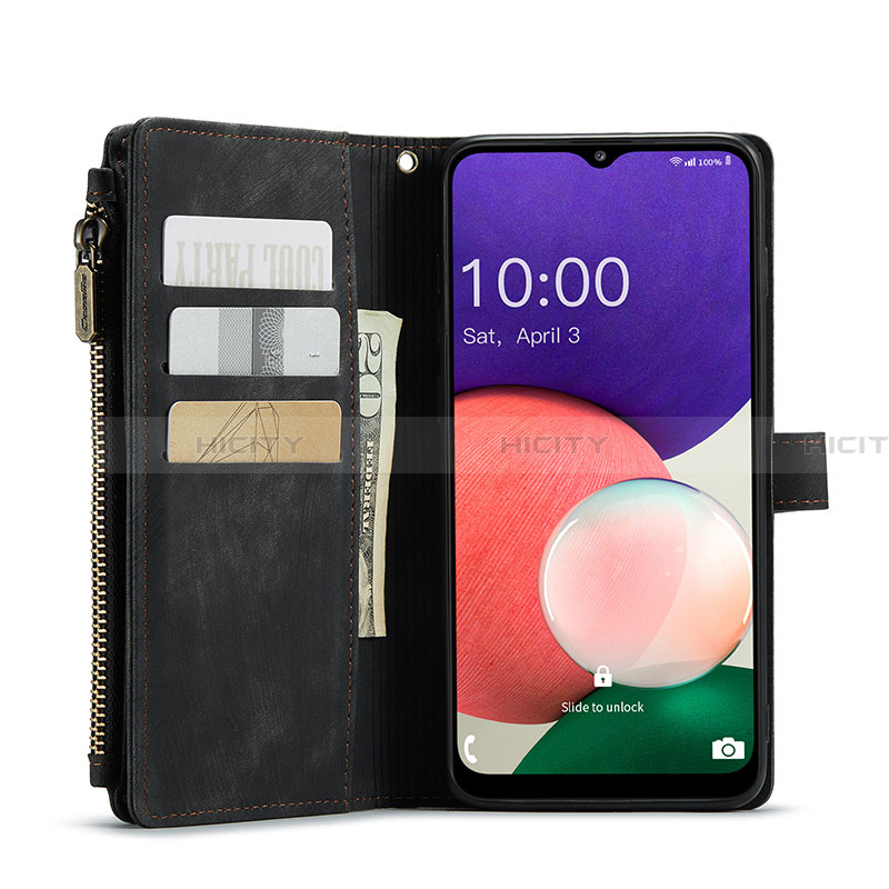 Handytasche Stand Schutzhülle Flip Leder Hülle C03S für Samsung Galaxy A22 5G groß