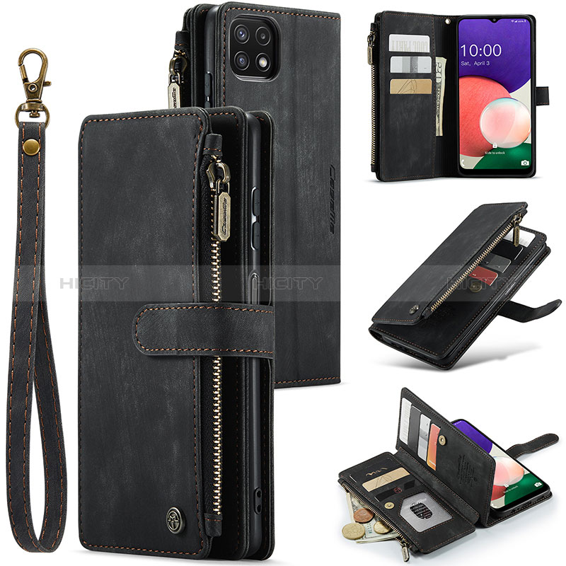 Handytasche Stand Schutzhülle Flip Leder Hülle C03S für Samsung Galaxy A22s 5G groß