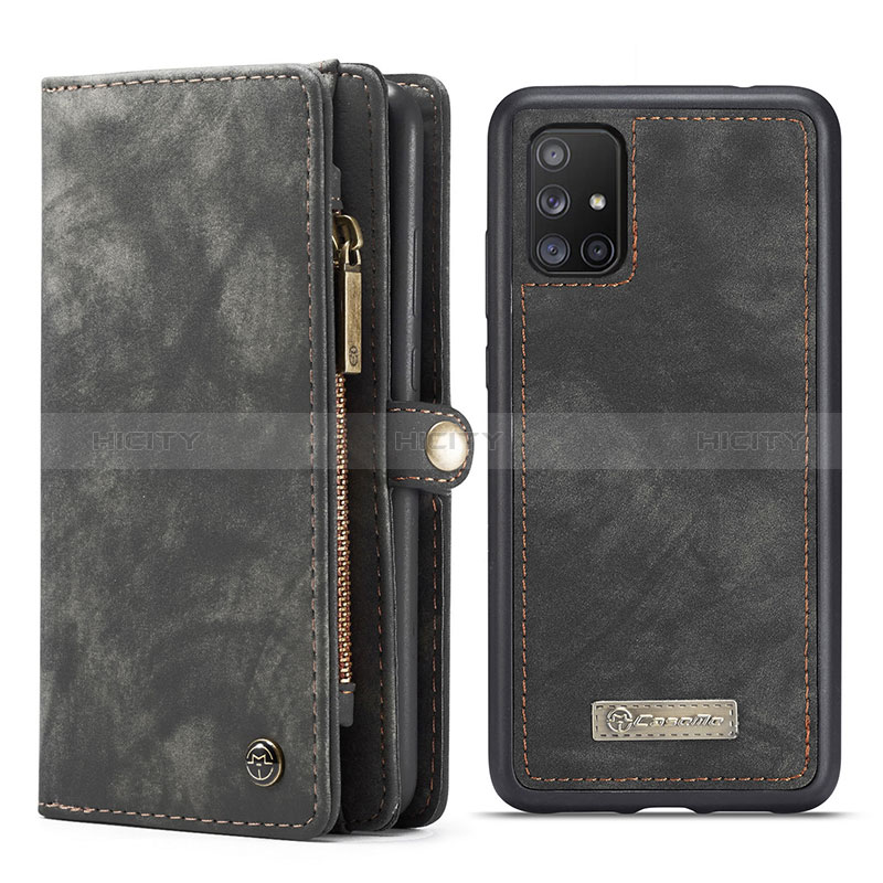 Handytasche Stand Schutzhülle Flip Leder Hülle C03S für Samsung Galaxy A51 4G Schwarz