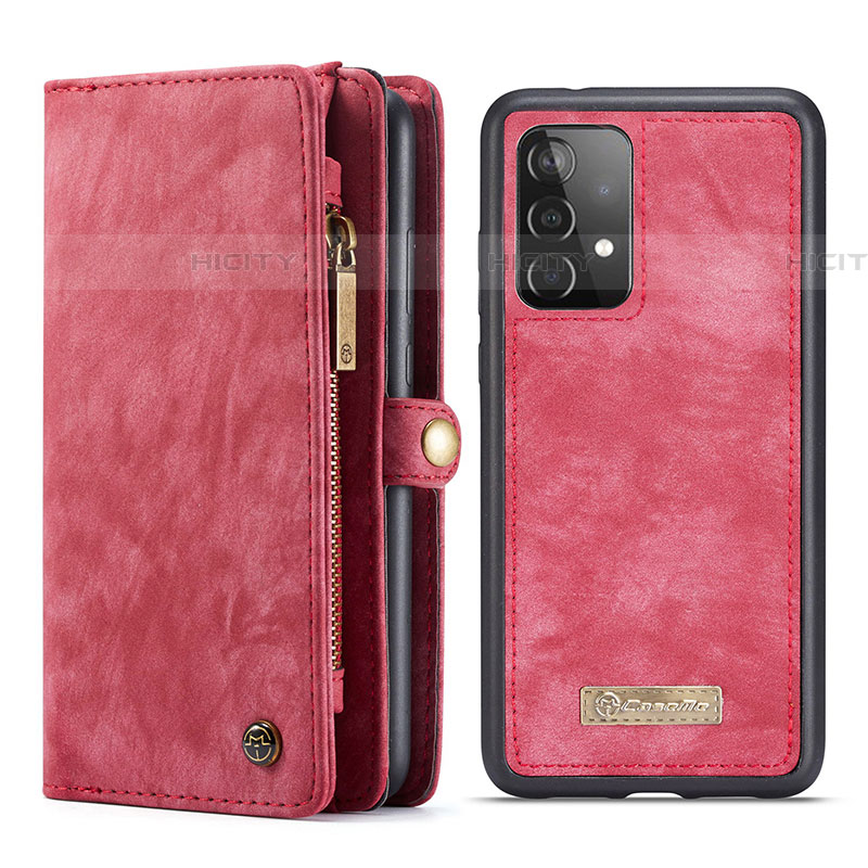 Handytasche Stand Schutzhülle Flip Leder Hülle C03S für Samsung Galaxy A52 4G Rot