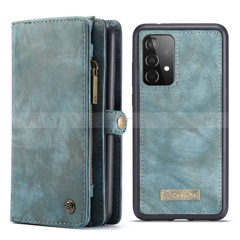 Handytasche Stand Schutzhülle Flip Leder Hülle C03S für Samsung Galaxy A52s 5G Blau