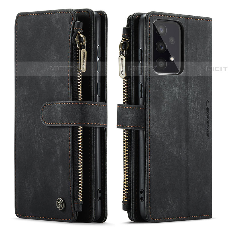 Handytasche Stand Schutzhülle Flip Leder Hülle C03S für Samsung Galaxy A53 5G Schwarz