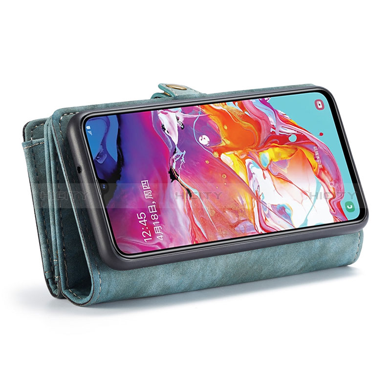 Handytasche Stand Schutzhülle Flip Leder Hülle C03S für Samsung Galaxy A70 groß