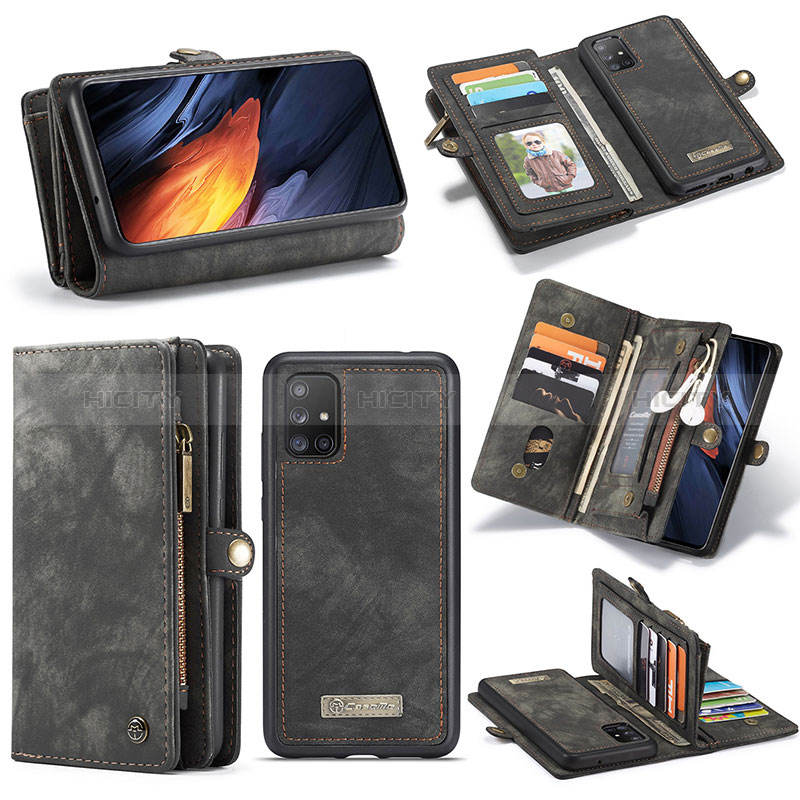 Handytasche Stand Schutzhülle Flip Leder Hülle C03S für Samsung Galaxy A71 4G A715 groß