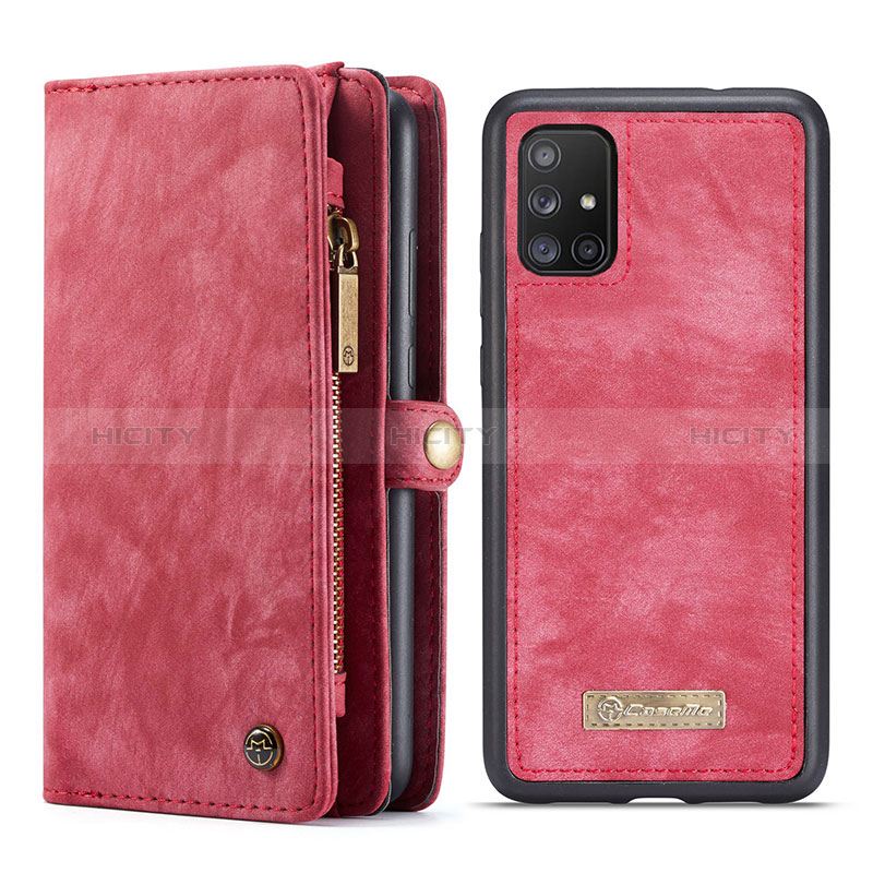 Handytasche Stand Schutzhülle Flip Leder Hülle C03S für Samsung Galaxy A71 4G A715 Rot Plus