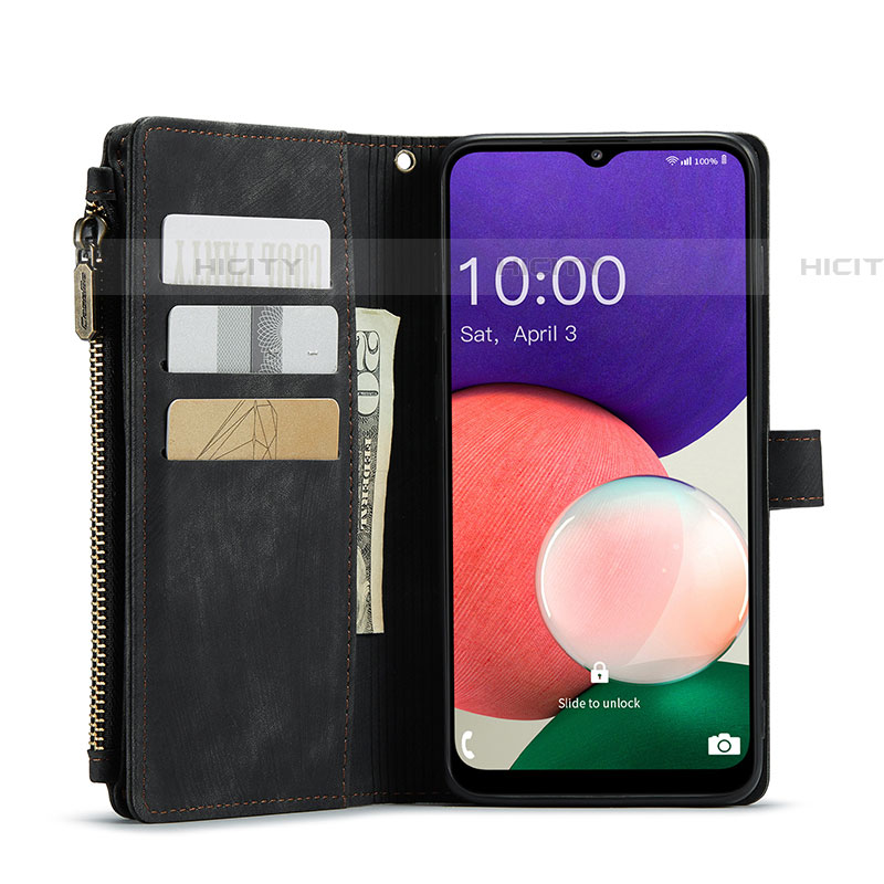 Handytasche Stand Schutzhülle Flip Leder Hülle C03S für Samsung Galaxy F42 5G groß