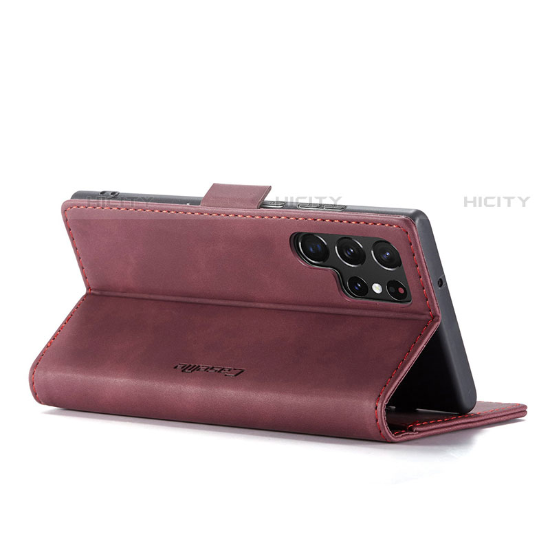 Handytasche Stand Schutzhülle Flip Leder Hülle C03S für Samsung Galaxy S21 Ultra 5G