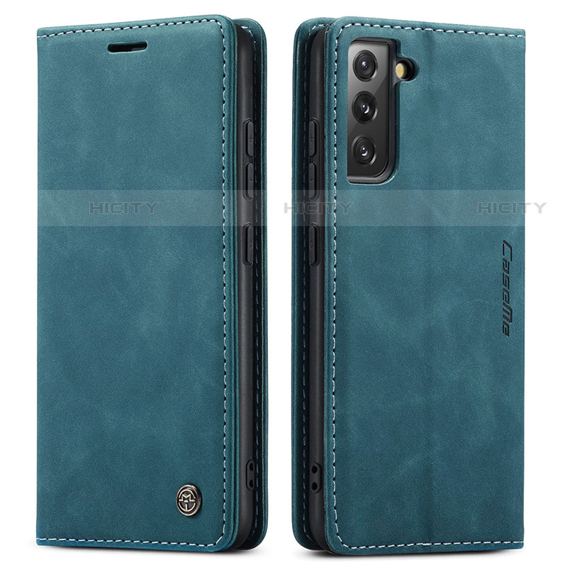 Handytasche Stand Schutzhülle Flip Leder Hülle C03S für Samsung Galaxy S22 5G Blau