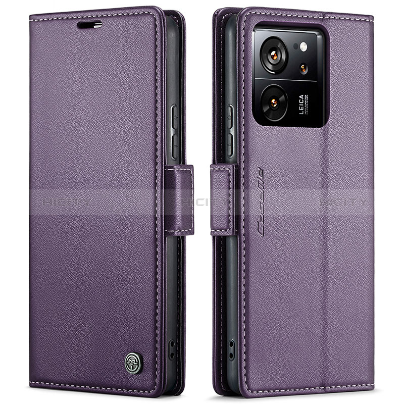 Handytasche Stand Schutzhülle Flip Leder Hülle C03S für Xiaomi Mi 13T Pro 5G Violett