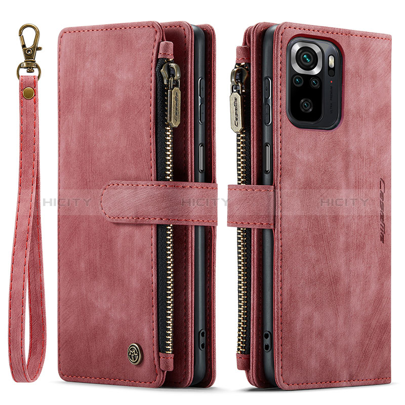 Handytasche Stand Schutzhülle Flip Leder Hülle C03S für Xiaomi Poco M5S Rot Plus