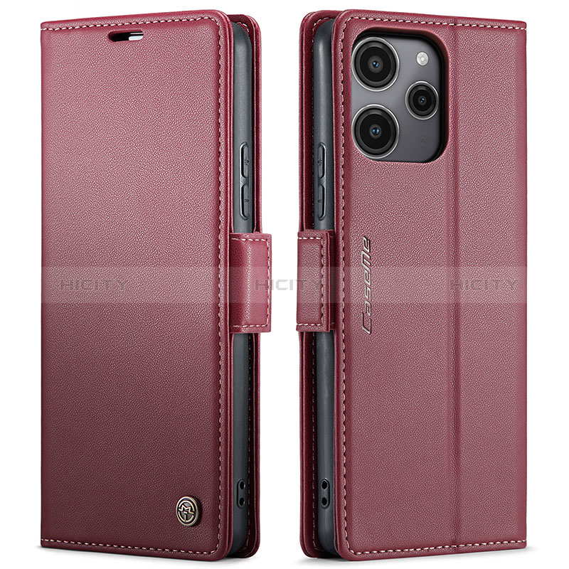 Handytasche Stand Schutzhülle Flip Leder Hülle C03S für Xiaomi Poco M6 Pro 5G Rot Plus