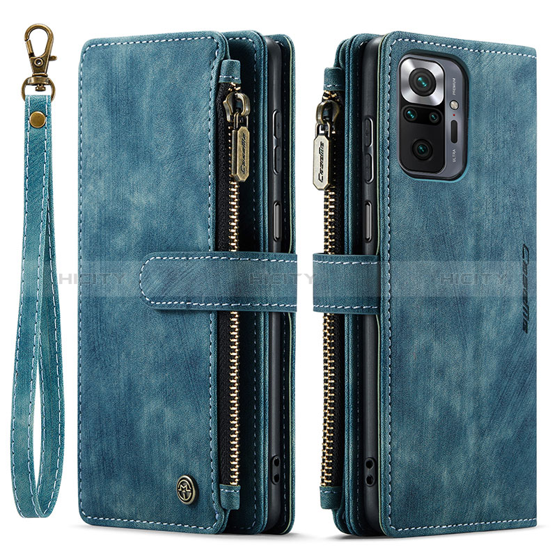 Handytasche Stand Schutzhülle Flip Leder Hülle C03S für Xiaomi Redmi Note 10 Pro 4G Blau