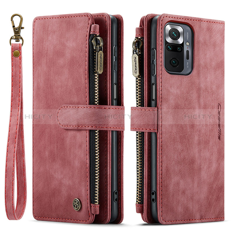 Handytasche Stand Schutzhülle Flip Leder Hülle C03S für Xiaomi Redmi Note 10 Pro 4G Rot Plus