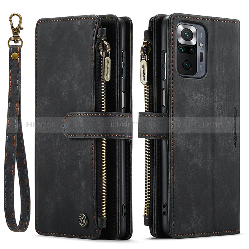 Handytasche Stand Schutzhülle Flip Leder Hülle C03S für Xiaomi Redmi Note 10 Pro 4G Schwarz