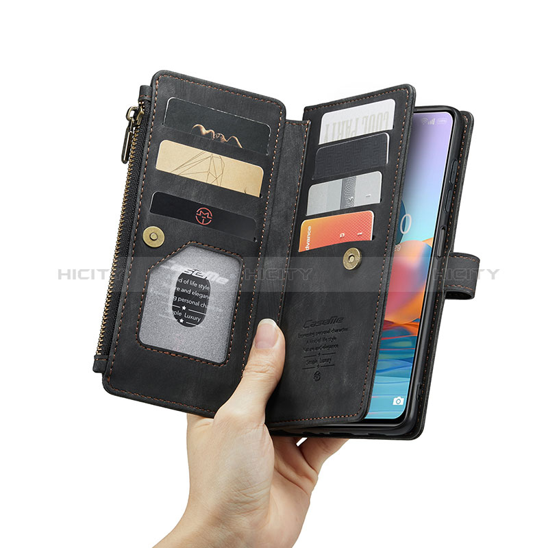 Handytasche Stand Schutzhülle Flip Leder Hülle C03S für Xiaomi Redmi Note 10 Pro Max groß