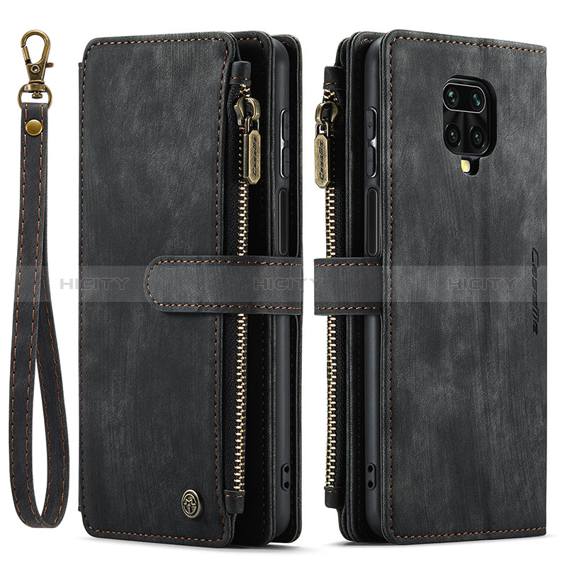 Handytasche Stand Schutzhülle Flip Leder Hülle C03S für Xiaomi Redmi Note 9S Schwarz