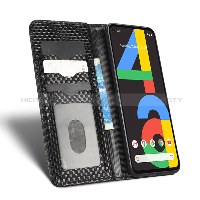 Handytasche Stand Schutzhülle Flip Leder Hülle C03X für Google Pixel 4a