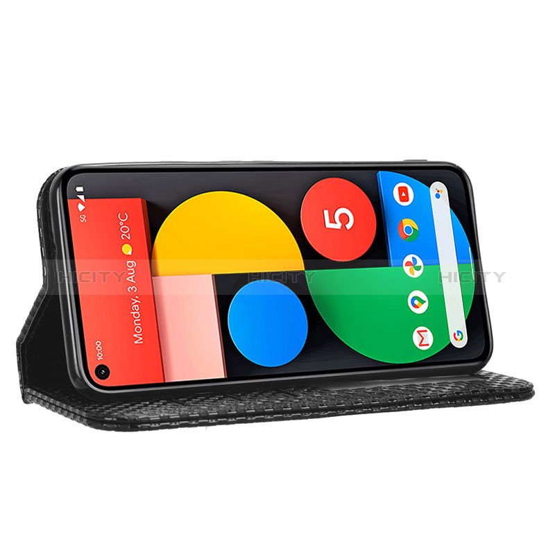 Handytasche Stand Schutzhülle Flip Leder Hülle C03X für Google Pixel 5 groß