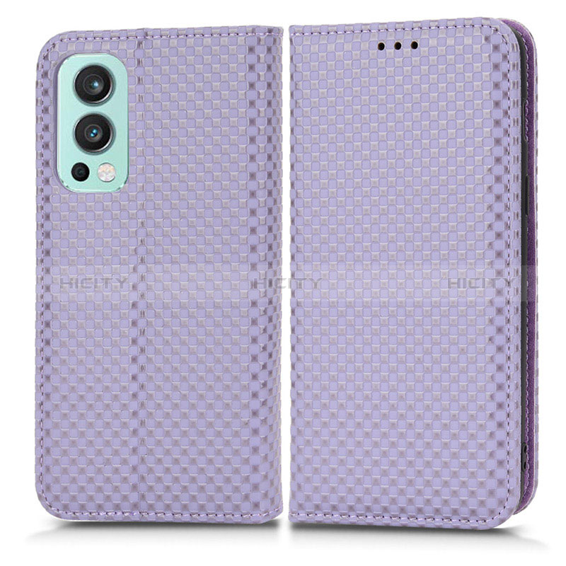 Handytasche Stand Schutzhülle Flip Leder Hülle C03X für OnePlus Nord 2 5G Violett