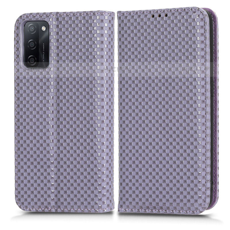 Handytasche Stand Schutzhülle Flip Leder Hülle C03X für Oppo A55S 5G Violett