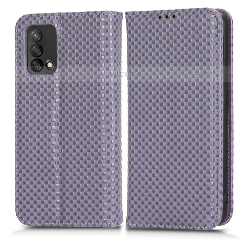 Handytasche Stand Schutzhülle Flip Leder Hülle C03X für Oppo A74 4G Violett