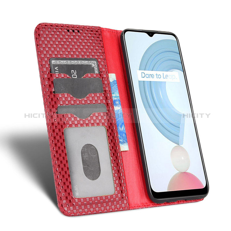 Handytasche Stand Schutzhülle Flip Leder Hülle C03X für Realme C21Y groß