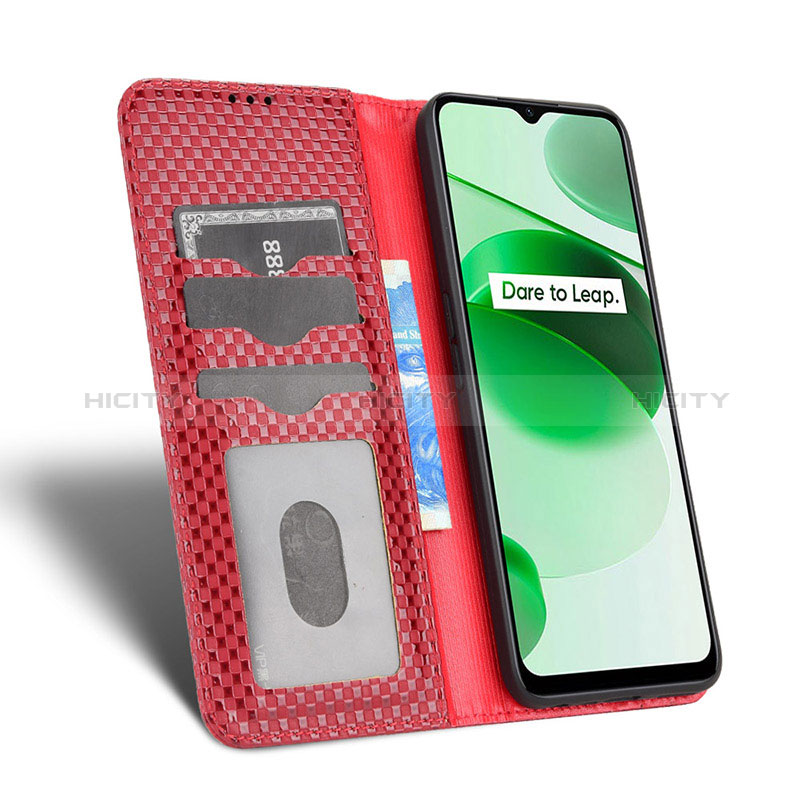 Handytasche Stand Schutzhülle Flip Leder Hülle C03X für Realme C35