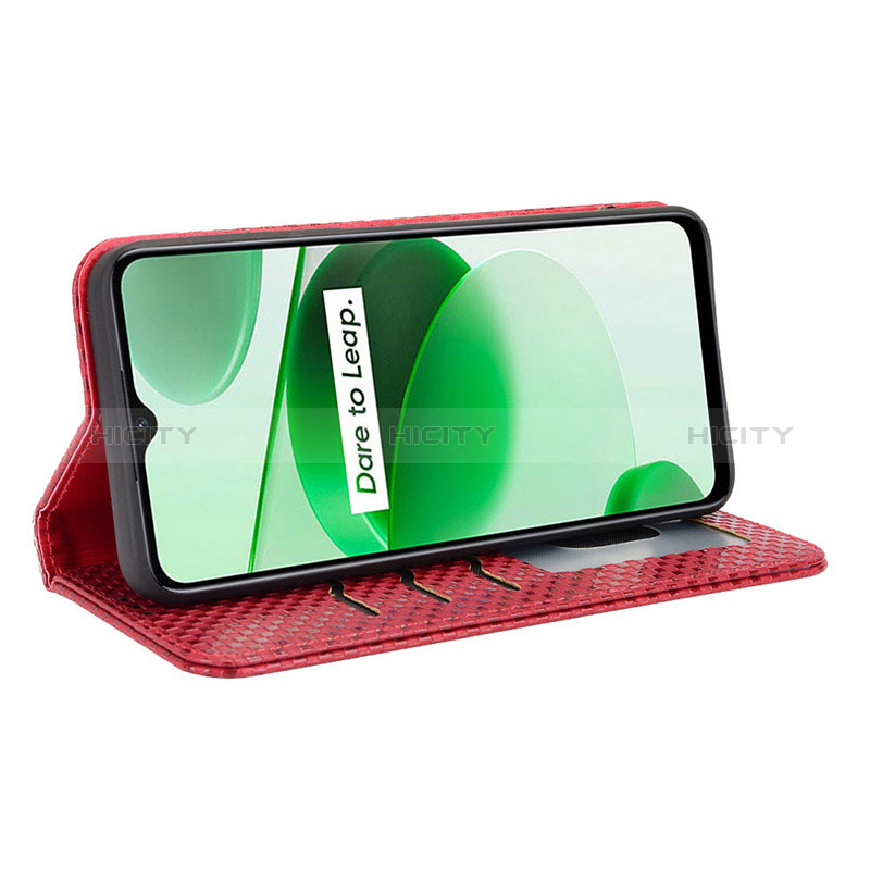 Handytasche Stand Schutzhülle Flip Leder Hülle C03X für Realme C35 groß