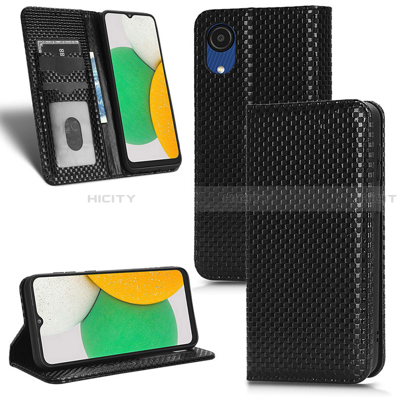 Handytasche Stand Schutzhülle Flip Leder Hülle C03X für Samsung Galaxy A03 Core groß