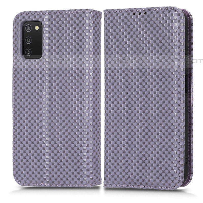 Handytasche Stand Schutzhülle Flip Leder Hülle C03X für Samsung Galaxy A03s Violett