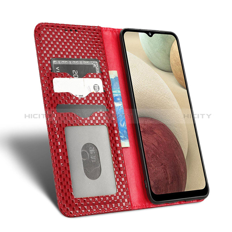 Handytasche Stand Schutzhülle Flip Leder Hülle C03X für Samsung Galaxy A12 Nacho groß