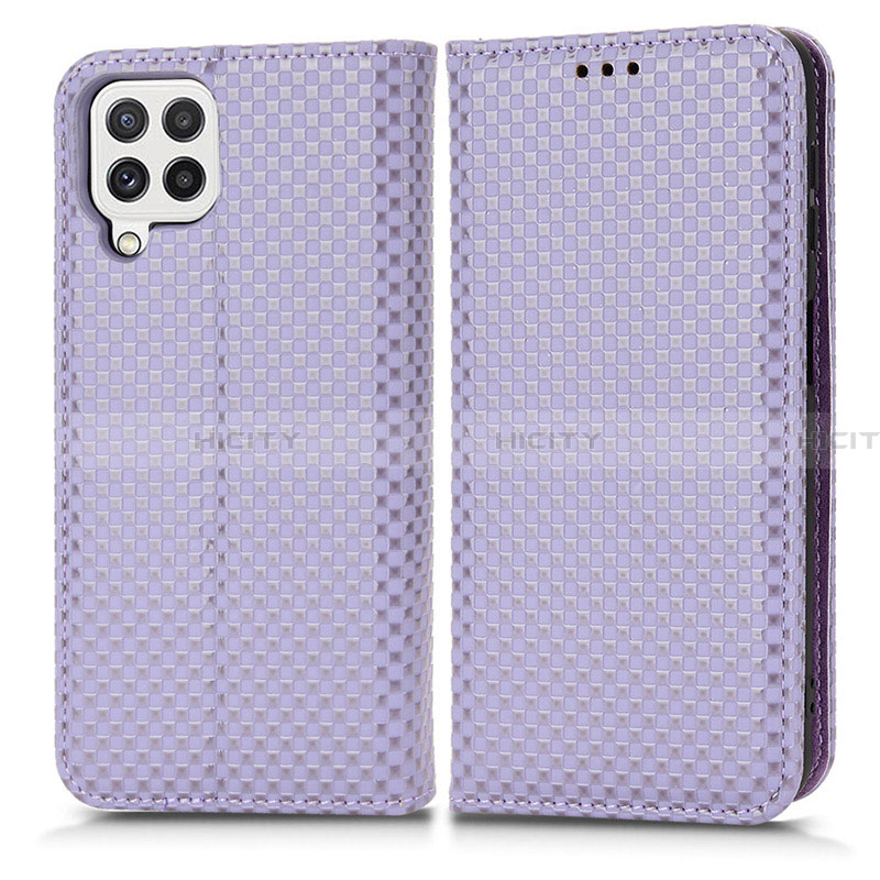 Handytasche Stand Schutzhülle Flip Leder Hülle C03X für Samsung Galaxy A22 4G Violett Plus